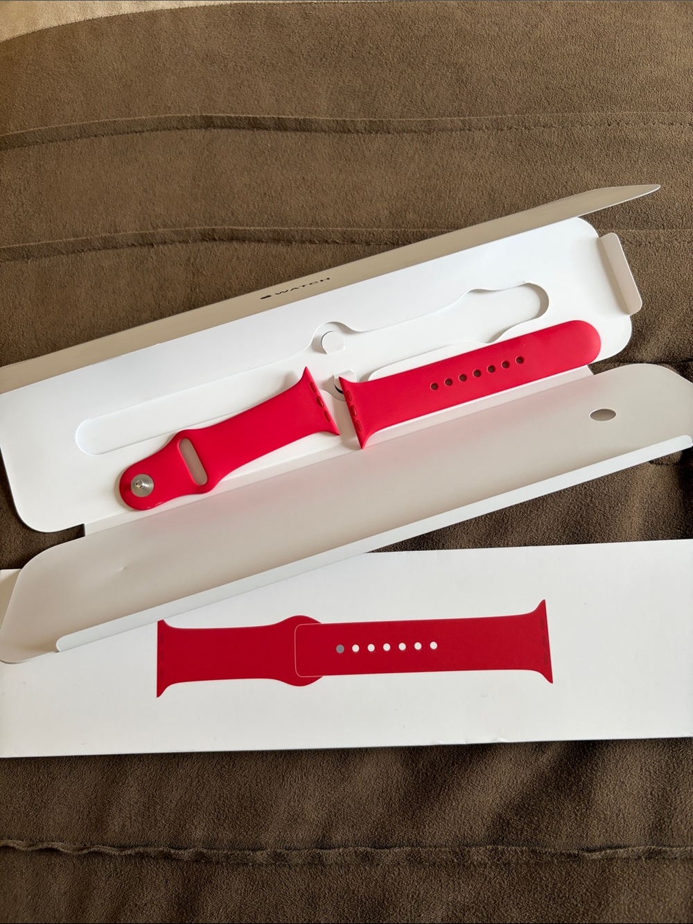 Apple Red Silicone Sport Watch Band